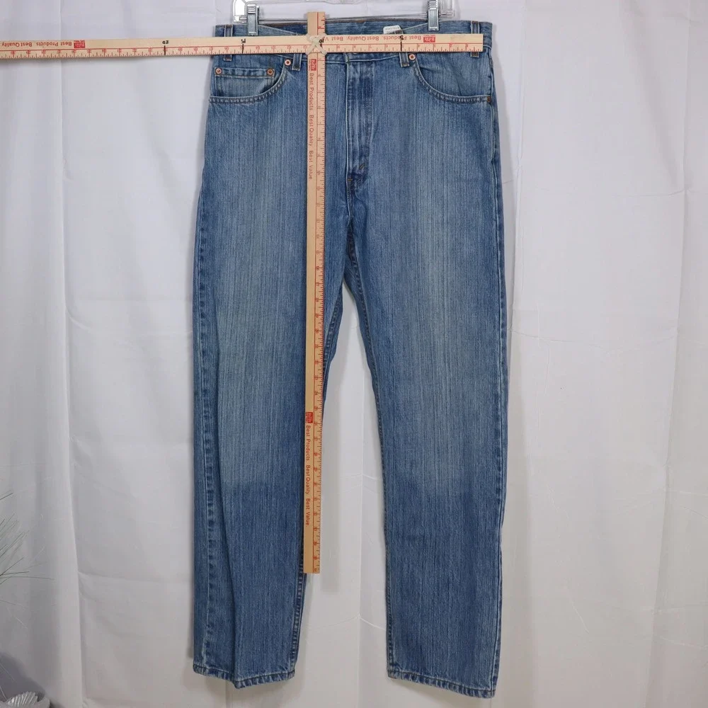 Levi's 505 Jeans Mens‎ 36x32 Blue Straight Leg Medium Wash USA